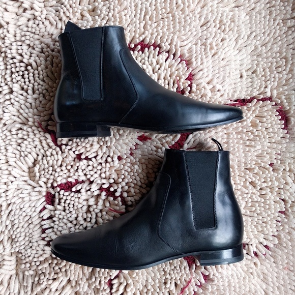 YSL Saint Laurent Wyatt Black Chelsea Boots 36 - Picture 4 of 8